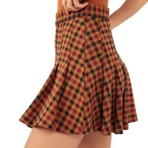 Free People Women's Honey Pleated High Waist Mini Skirt Size 12
